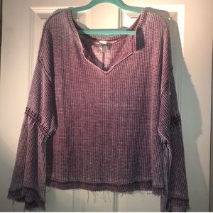 Free People oversized long sleeve top